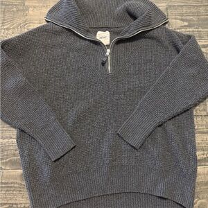 Women’s Gray Half-Zip Sweater